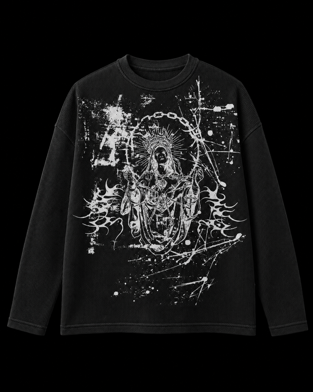 Saint Ruins Waffle Long Sleeve Tee