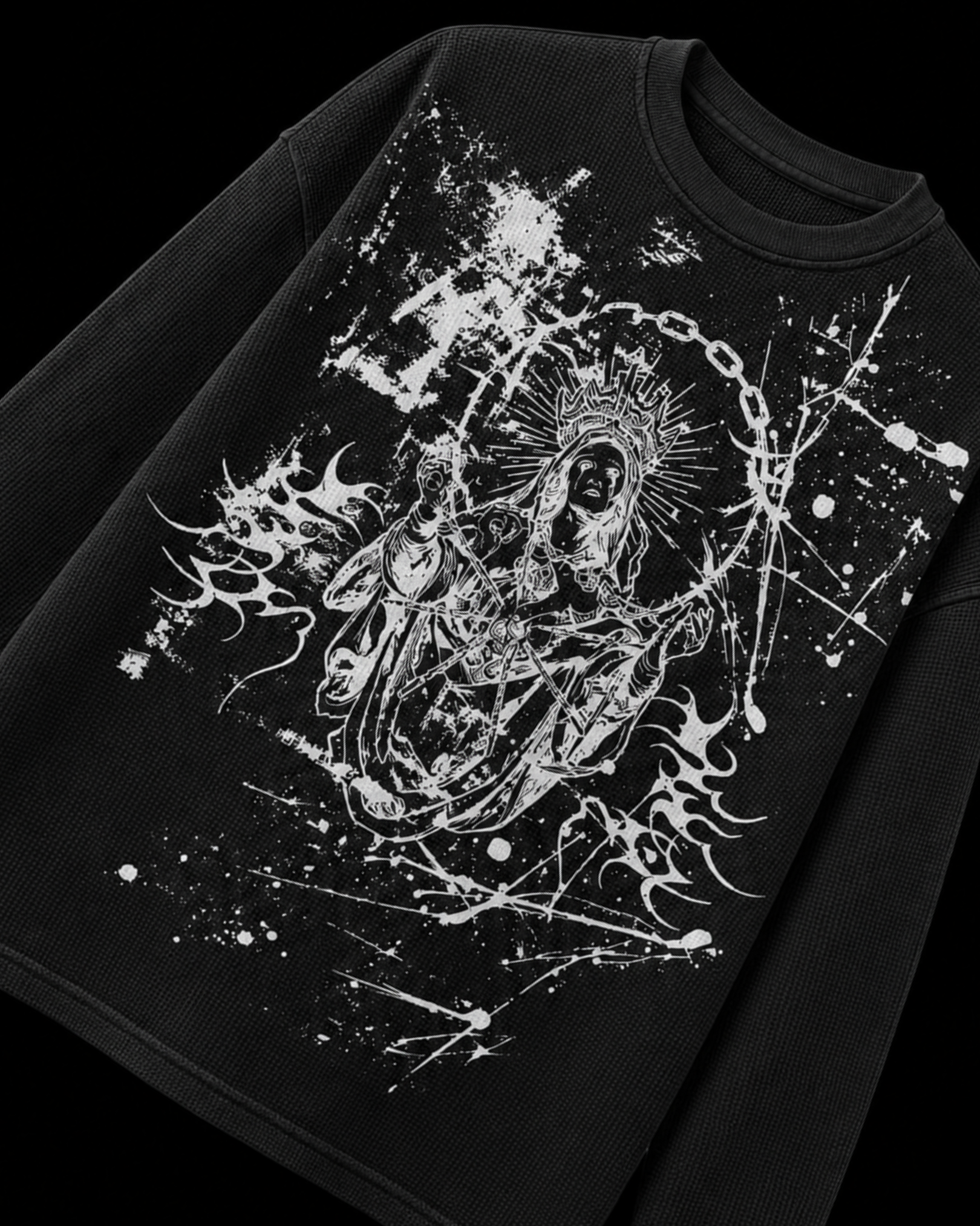 Saint Ruins Waffle Long Sleeve Tee
