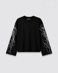 Scripted Sleeve Long Sleeve Tee
