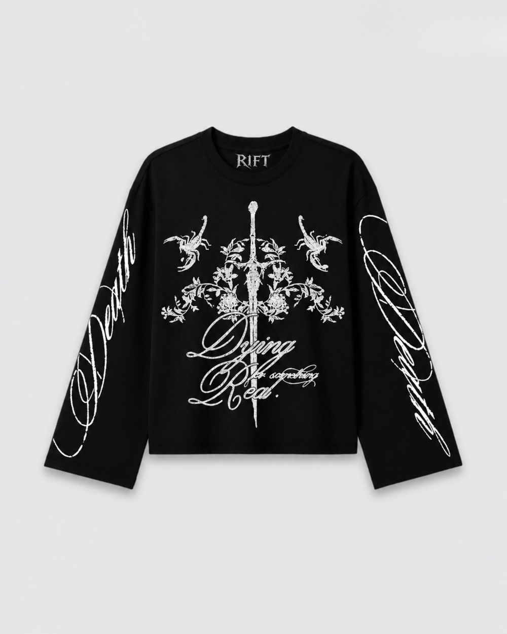Ornate Script Long Sleeve Tee