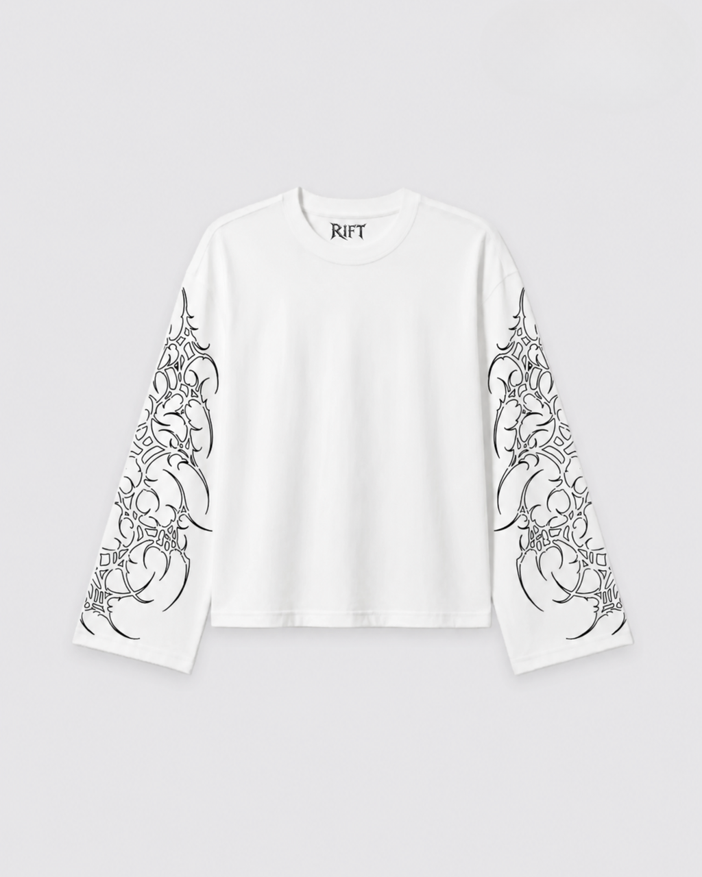 Scripted Sleeve White Tee