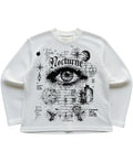Off-white waffle knit oversized full-sleeve Front Design