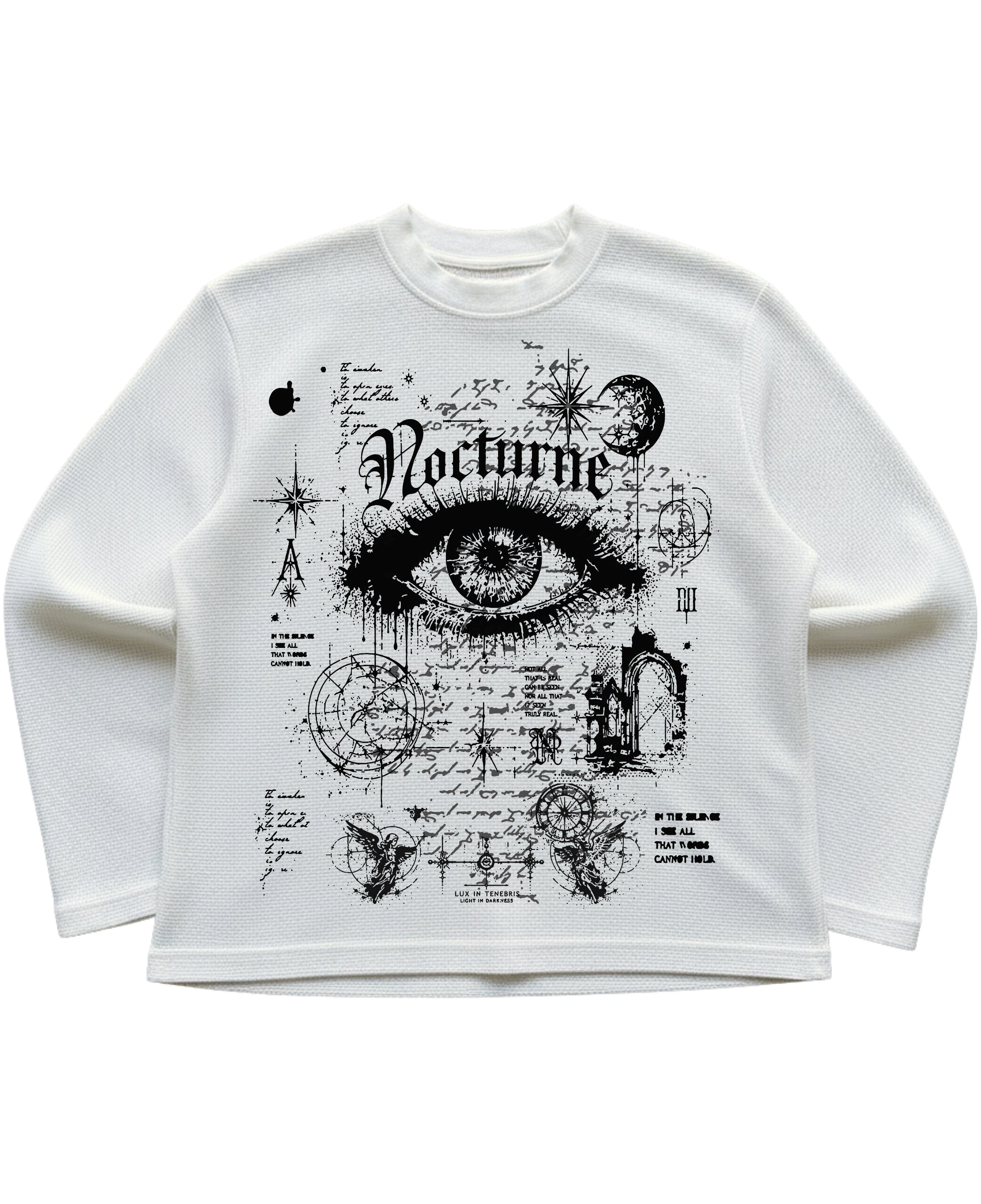 Off-white waffle knit oversized full-sleeve Front Design